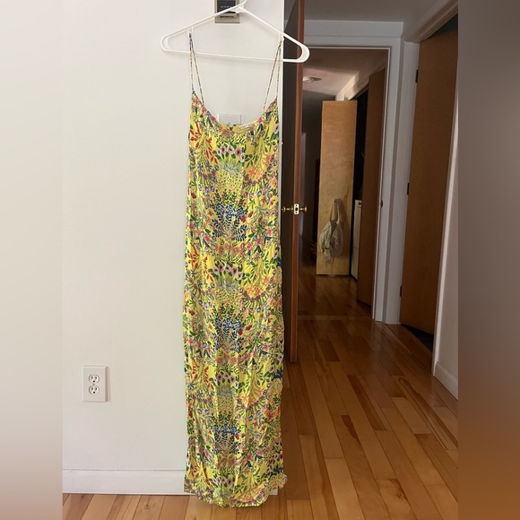 Alice + Olivia Dresses & Skirts - Alice + Olivia Yellow Spaghetti Strap Slip Maxi Dress